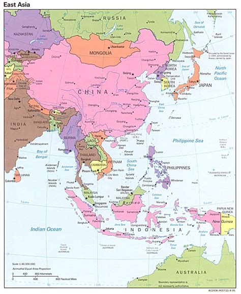 Asian Countries Map With Capitals