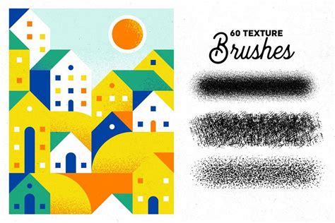 60 Vector Texture Brushes | Illustrator brushes, Texture, Creative market