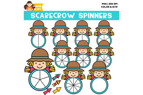 Fall Scarecrow Clipart, Fall Clipart Graphic by Marie Clips · Creative Fabrica