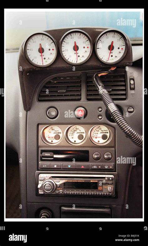 Nissan Skyline GTR car April 2000 interior Stock Photo - Alamy