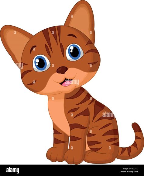 Cute baby cat cartoon Stock Vector Image & Art - Alamy