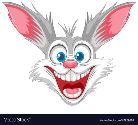 Crazy rabbit cartoon freak out Royalty Free Vector Image