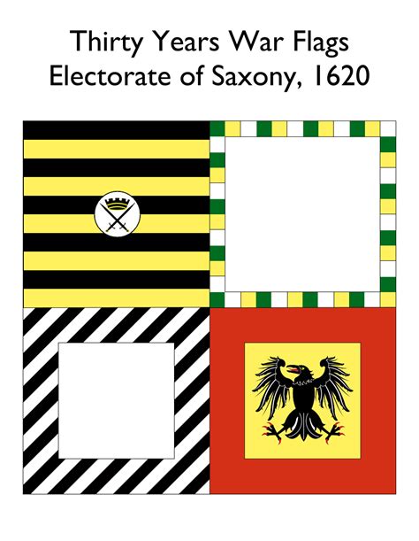 Thirty Years War Flags: Saxon Militia 1620 - Vexillia | Wargame Vault