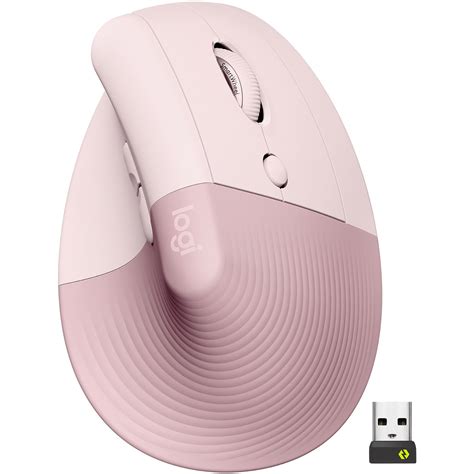 Logitech Lift Vertical Ergonomic Wireless Mouse (Rose)