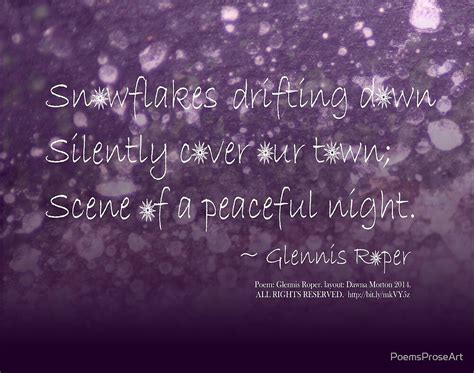 "Snowflakes Drifting down haiku, purple texture" by PoemsProseArt ...