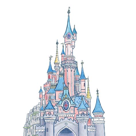 Castle Drawing Easy, Disney Castle Drawing, Castle Cartoon, Disney Drawings, Cartoon Drawings ...