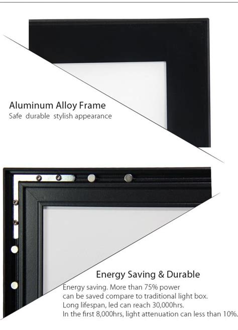 Edge Lit LED Poster Frame Light Box 27X40 Movie Panel Aluminum Wall Mounted