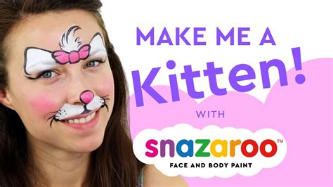 Cute Cat Face Painting Tutorial | Snazaroo - YouTube