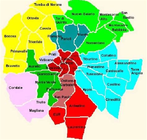 Quartieri di roma mappa e lista – Artofit