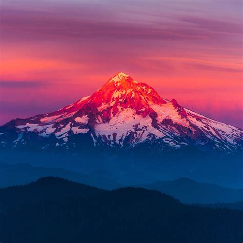 Purple Sunset Snow Mountain iPad Wallpaper HD Free Download | Sunrise wallpaper, Wallpaper ...