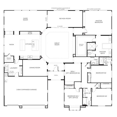 5 Bedroom House Plans Single Story Portraits - Home Floor Design Plans ...