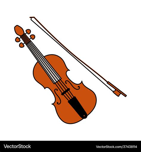 Musical instrument sketch violin or viola Vector Image