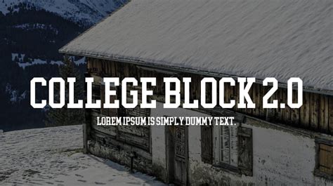 College Block 2.0 Font : Download Free for Desktop & Webfont