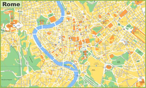 Printable Tourist Map Of Rome