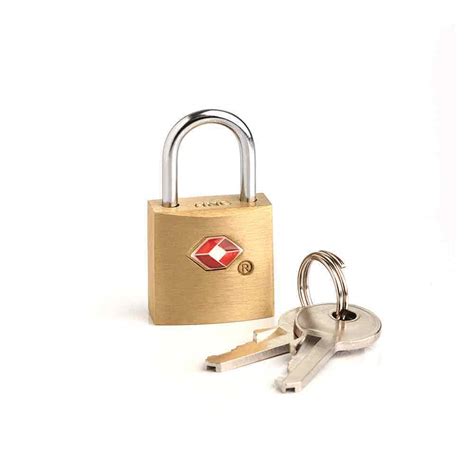 TSA Approved Suitcase Padlock - Key - Gold | Travel Blue Travel Accessories