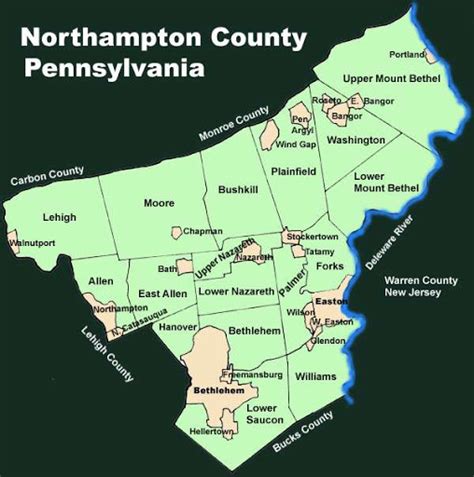 Northampton County Township Map - Lila Shelba