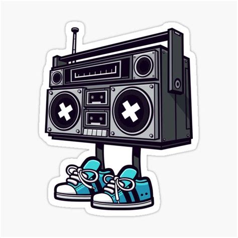 Boom Box! Sticker by cronobreaker in 2021 | Boombox drawing, Graffiti characters, Boombox