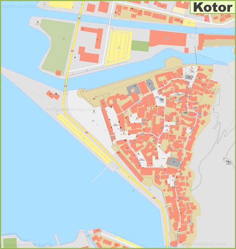 Large detailed map of Kotor - Ontheworldmap.com