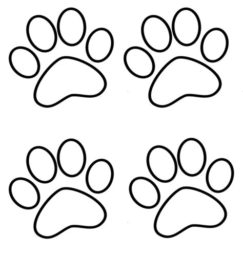 Paw Print Coloring Sheet Coloring Pages