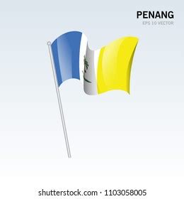 Waving Flag Penang State Federal Territory Stock Vector (Royalty Free ...