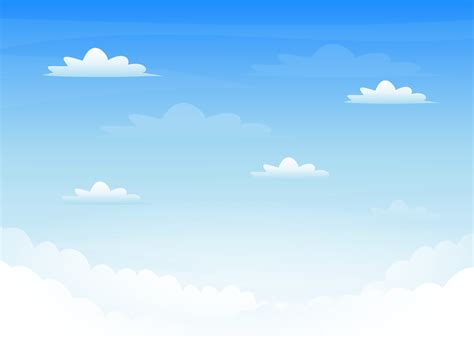 Bright cloudy sky. Cartoon. Vector illustration. Background. 6631117 Vector Art at Vecteezy