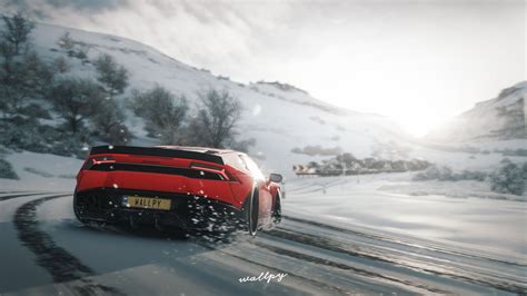 Lamborghini Huracan Drift In Snow Forza Horizon 4 lamborghini wallpapers, lamborghini huracan ...