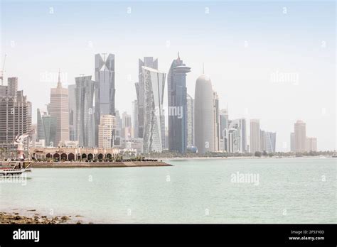 Corniche and Skyline, Doha, Qatar Stock Photo - Alamy