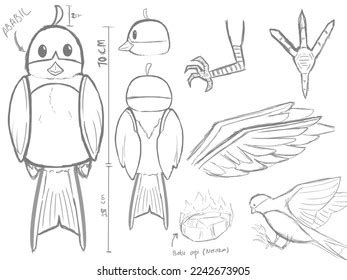 Drawing Sketch Ababil Bird Arab Mitologic Stock Illustration 2242673905 | Shutterstock