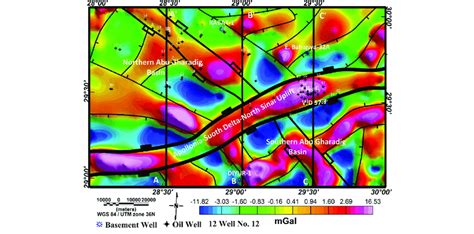 Structural map showing the locations of oil wells in the area. | Download Scientific Diagram