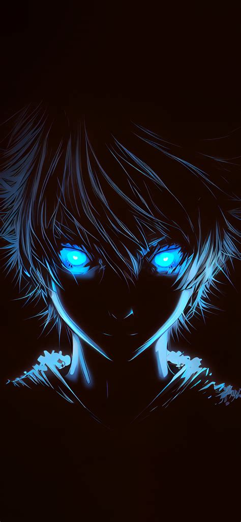 Boy with Blue Glowing Eyes Anime Wallpaper - Anime Wallpaper 4k