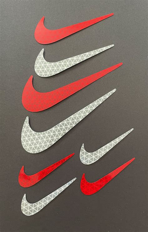 Nike Swoosh Logo Reflective Stickers Decals Reflector Pack | Etsy