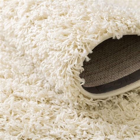 Pure Ivory 10' x 13' Solid Shag Rug | Rugs.ca