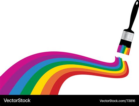 Rainbow paint stripe Royalty Free Vector Image