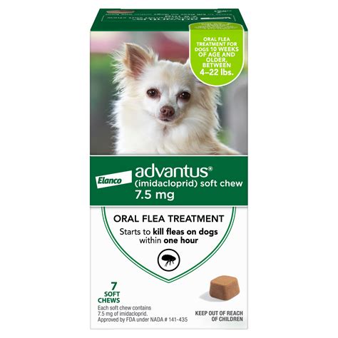 Advantus Chewable Flea Treatment for Small Dogs, 7 Soft Chews - Walmart.com