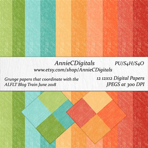 Digital Scrapbook Paper: Grunge Paper Pack | Etsy