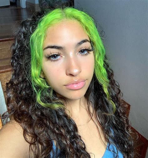 Neon green highlights | Hair streaks, Hair color crazy, Dyed hair