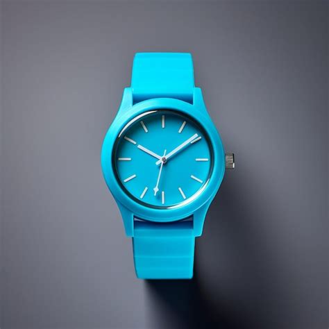 Premium AI Image | A watch with a bright blue face