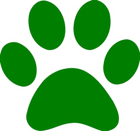 Green Paw Print Clip Art at Clker.com - vector clip art online, royalty ...