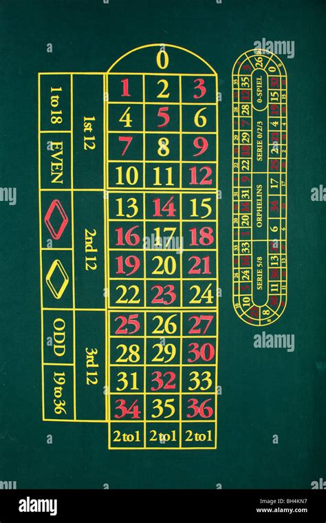 Roulette table layout Stock Photo - Alamy