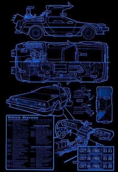 Back to the Future - DeLorian Blueprints Delorean Time Machine, The ...