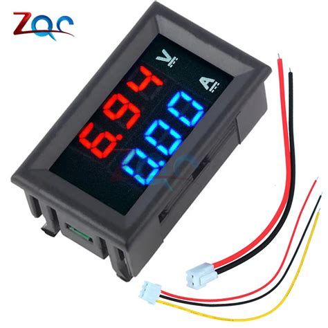 Mini Digital Voltmeter Ammeter DC 100V 10A Panel Amp Volt Voltage ...