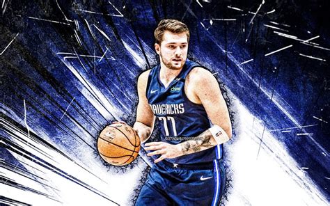 Download wallpapers 4k, Luka Doncic, grunge art, Dallas Mavericks, NBA, basketball, USA, Luka ...