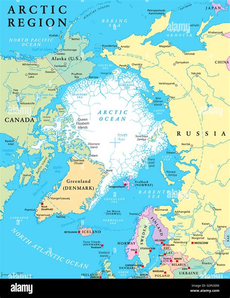 Arctic circle map hi-res stock photography and images - Alamy