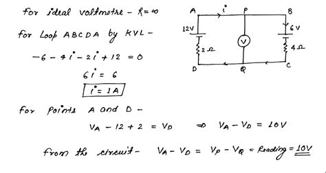 reading of ideal voltmeter in the circuit given below is s! mopq unoJ!0 ...