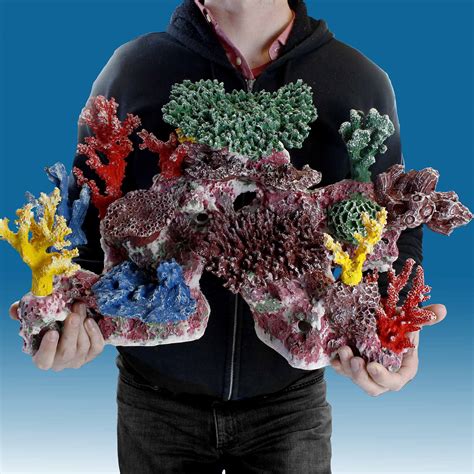 DM046PNP Medium Coral Reef Aquarium Decoration for Marine Fish Tanks