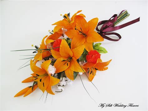 Orange Tiger Lily Bouquet Orange Tiger Lily Arm Bouquet - Etsy