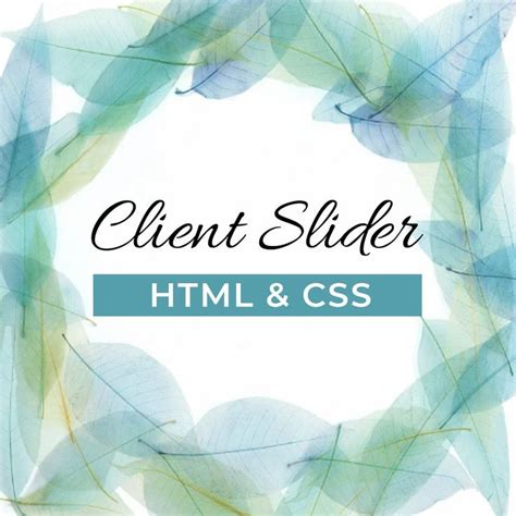 Logo Slider using HTML CSS