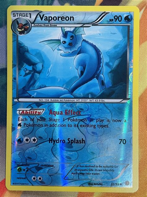 Mavin | Vaporeon pokemon card ancient origins NM Holo