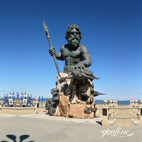 Life-Size Bronze Poseidon Statue in the Sea Ocean Decor BOK1-102 ...