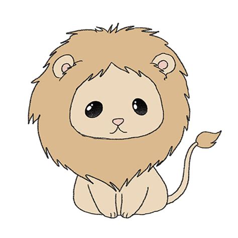 How to Draw a Simple Lion - Easy Drawing Tutorial For Kids